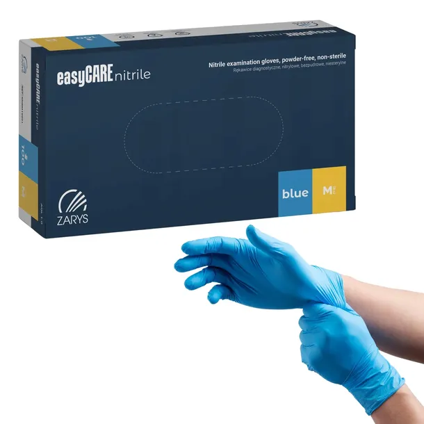 Rękawiczki nitrylowe bezpudrowe easyCARE M Zarys