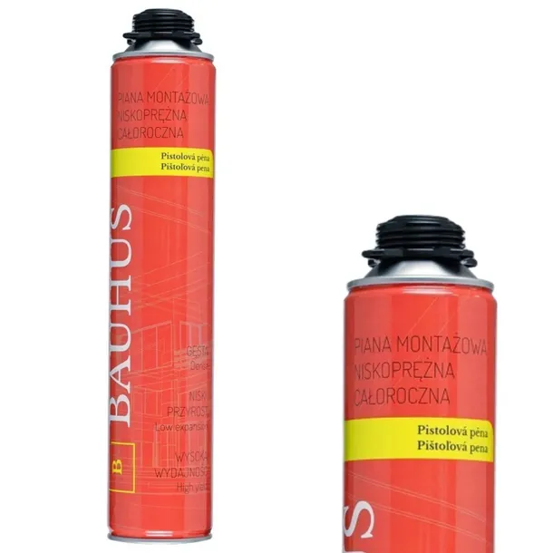 PIANKA PISTOLETOWA Piana niskoprężna całoroczna Montażowa 750ml Bauhus