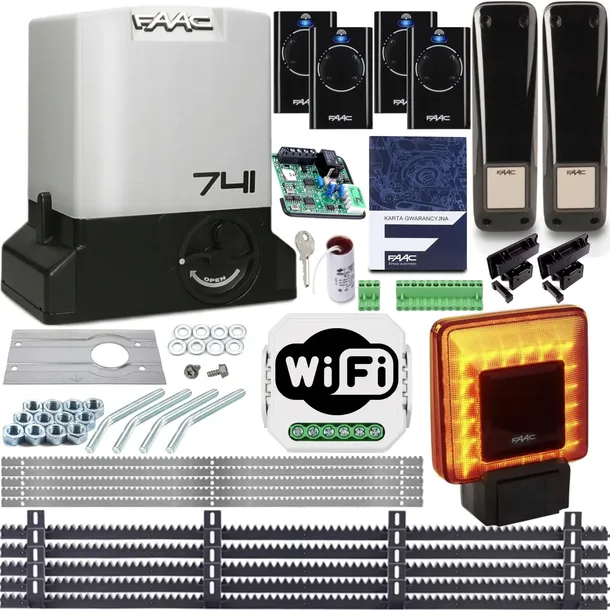 Zestaw Delta3 FAAC 741 PILOTY LAMPA LISTWY WI-FI
