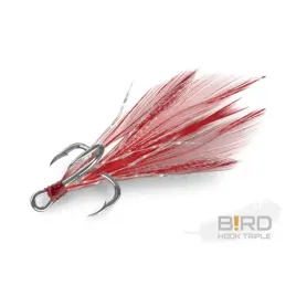 delphin-kotwica-bird-hook-triple-czerwone-piora-rozm-10-3szt