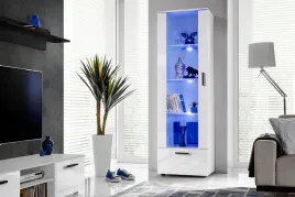 witryna-szklana-regal-salon-bialy-z-polkami-rgb-led-192x60