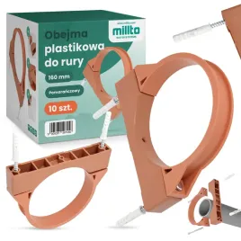 10x-obejma-uchwyt-rur-kanalizacji-plastik-160-mm