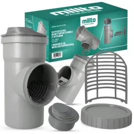 czyszczak-rynny-rynnowy-rewizja-rury-spustowej-sitko-redukcja-110mm-szary