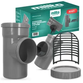 10x-czyszczak-rewizja-rynny-rury-spustowej-110-sitko-rynnowy-szary-zaslepka