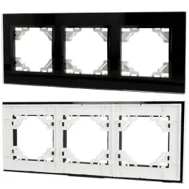 ramka-gniazd-wlacznika-szklana-swiatla-potrojna