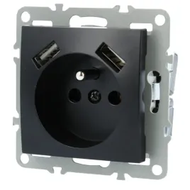 gniazdo-gniazdko-elektryczne-2xusb-z-uziemieniem