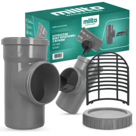 czyszczak-rewizja-rynny-rury-spustowej-110-mm-sitko-rynnowy-szary-zaslepka