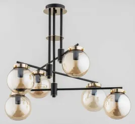lampa-sufitowa-bogota-6x40w-zlota-antyk-czarna-alfa-63045-kule-zlote