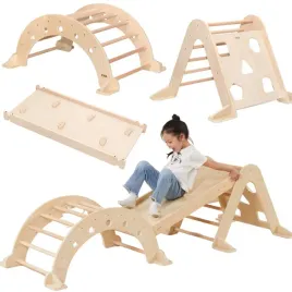 viga-domowy-plac-zabaw-3w1-trojkat-pikler-bujak-i-zjezdzalnia