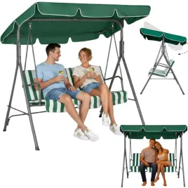 hustawka-ogrodowa-3-osobowa-z-regulowanym-daszkiem-wolnostojaca-zielony