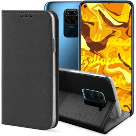 etui-z-klapka-do-xiaomi-redmi-note-9-czarne-zamykane-magnetyczne-kabura