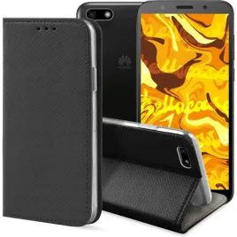 etui-z-klapka-do-huawei-y5-2018-czarne-zamykane-magnetyczne-kabura-futeral