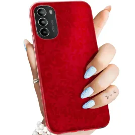etui-do-motorola-moto-g82-g52-wzory-czerwone-serca-roze-obudowa-pokrowiec