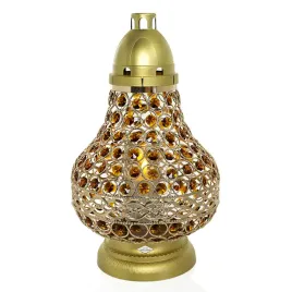 zlota-karafa-artystyczna-ze-stali-nierdzewnej-i-krysztalkow-brazowy