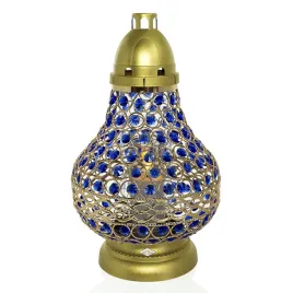 zlota-karafa-artystyczna-ze-stali-nierdzewnej-i-krysztalkow-niebieski