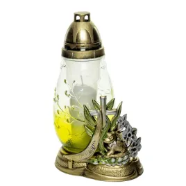 znicz-wielkanocny-z-aplikacja-krzyza-zajaczka-i-napisem-alleluja-zolty