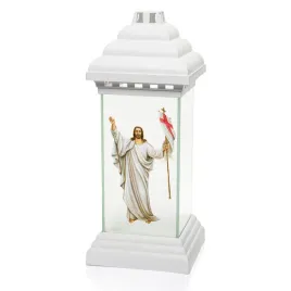 bialy-znicz-wielkanocny-kaplicza-z-wizerunkiem-jezusa-zmartwychwstalego