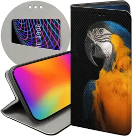 etui-z-klapka-do-xiaomi-redmi-note-9-wzory-papuga-papuzka-tukan-futeral