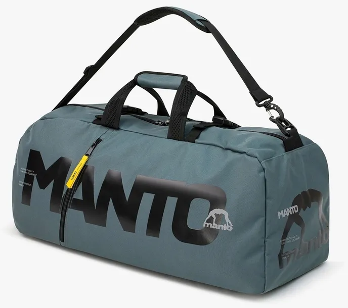 MANTO plecak TORBA sportowa 2w1 LOGOTYPE szara 69x30x30 cm - poj. 62L