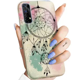 etui-do-realme-7-wzory-boho-lapacz-snow-piora-obudowa-pokrowiec-case