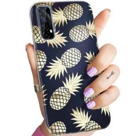 etui-do-realme-7-wzory-ananas-owoce-egzotyczne-obudowa-pokrowiec-case