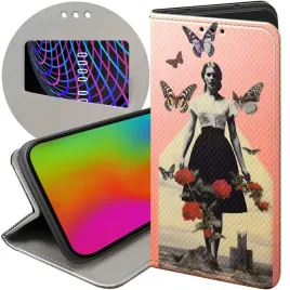 etui-z-klapka-do-oppo-reno-5-lite-wzory-collage-retro-vintage-futeral-case