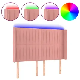 zaglowek-do-lozka-z-led-rozowy-147x16x118-128-cm-aksamit