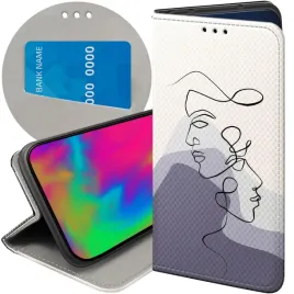 etui-z-klapka-do-iphone-13-mini-wzory-continuous-line-art-kreska-linie-case