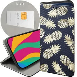 etui-z-klapka-do-iphone-14-wzory-ananas-owoce-egzotyczne-futeral-pokrowiec