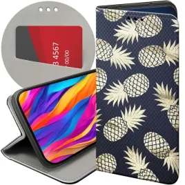etui-z-klapka-do-samsung-galaxy-a13-4g-wzory-ananas-owoce-egzotyczne-case