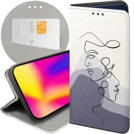 etui-z-klapka-do-xiaomi-redmi-note-7-wzory-continuous-line-art-kreska-linie