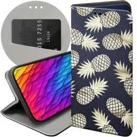 etui-z-klapka-do-samsung-galaxy-a22-5g-wzory-ananas-owoce-egzotyczne-case