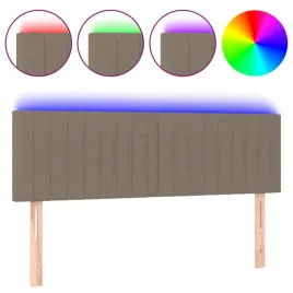 zaglowek-do-lozka-z-led-taupe-144x5x78-88-cm-tkanina