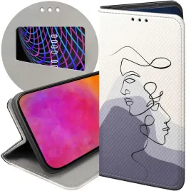 etui-z-klapka-do-samsung-galaxy-s21-wzory-continuous-line-art-kreska-linie