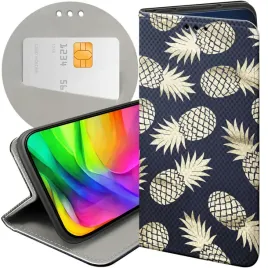 etui-z-klapka-do-motorola-moto-g31-wzory-ananas-owoce-egzotyczne-futeral