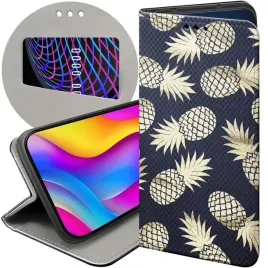 etui-z-klapka-do-realme-8-5g-wzory-ananas-owoce-egzotyczne-futeral-case