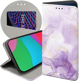 etui-z-klapka-do-motorola-moto-e13-wzory-fioletowe-fiolet-ksztalty-futeral