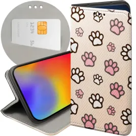 etui-z-klapka-do-motorola-moto-g22-4g-wzory-lapki-slady-lapa-stopa-futeral