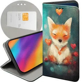 etui-z-klapka-do-motorola-moto-g22-4g-wzory-liski-lisy-fox-futeral-case