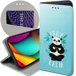 etui-z-klapka-do-motorola-moto-g22-4g-wzory-panda-bambus-pandy-futeral-case