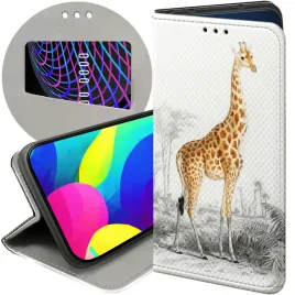 etui-z-klapka-do-motorola-moto-g22-4g-wzory-zyrafa-smieszne-sawanna-futeral