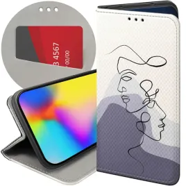 etui-do-motorola-moto-g22-4g-wzory-continuous-line-art-kreska-linie-futeral