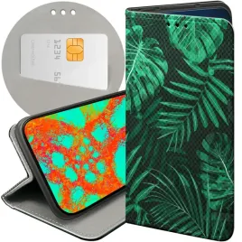 etui-z-klapka-do-motorola-moto-g22-4g-wzory-liscie-lisciaste-natura-futeral