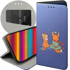 etui-z-klapka-do-motorola-moto-g22-4g-wzory-maly-ksiaze-lisek-roza-planeta
