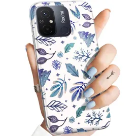 etui-do-xiaomi-redmi-12c-wzory-zima-snieg-sniezynki-winter-obudowa-case
