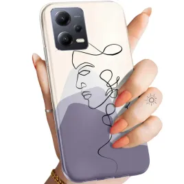 etui-do-redmi-note-12-5g-poco-x5-wzory-continuous-line-art-kreska-linie