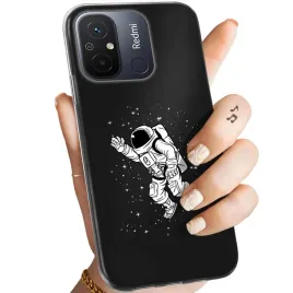 etui-do-xiaomi-redmi-12c-wzory-astronauta-kosmonauta-rakieta-obudowa-case