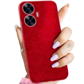 etui-do-realme-c55-narzo-n55-wzory-czerwone-serca-roze-obudowa-pokrowiec