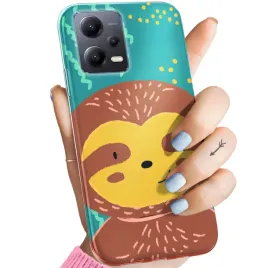 etui-do-redmi-note-12-5g-poco-x5-wzory-leniwiec-smieszne-obudowa-case