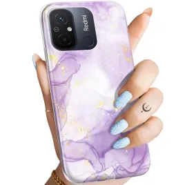 etui-do-xiaomi-redmi-12c-wzory-fioletowe-fiolet-ksztalty-obudowa-pokrowiec